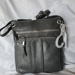 Time In True Gray Shoulder Crossbody Bag Nwt